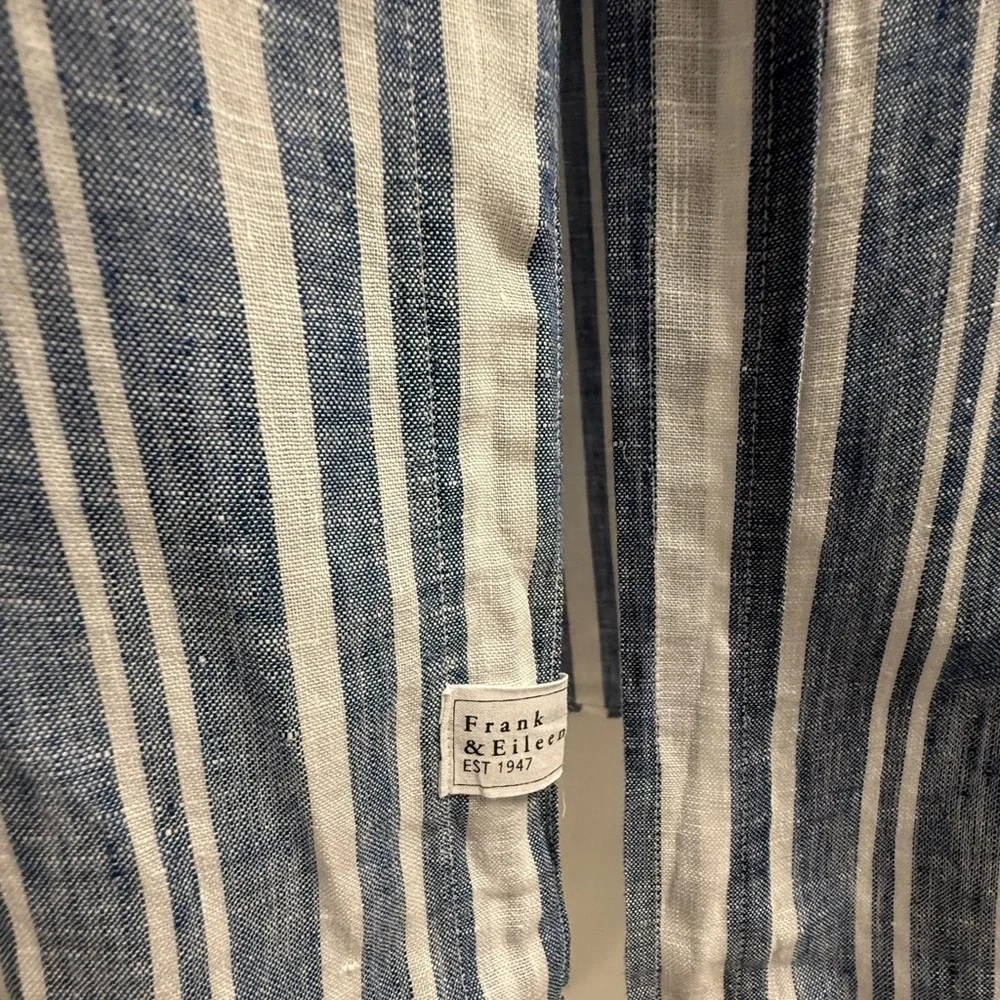 Frank & Eileen Rory Blue and White Maxi Shirtdress - Picture 5 of 5